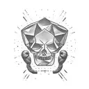 A tattoo design combining elements of boxing and philosophy, symbolizing the balance between physical strength and mental discipline tattoo design idea