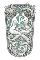 Aquarius and Gemini tattoo design idea