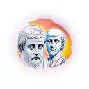 Plato and Aristotle tattoo design idea
