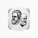 Plato and Aristotle tattoo design idea