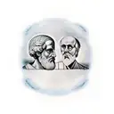 Plato and Aristotle tattoo design idea