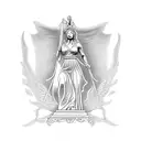 lady justice tattoo design idea