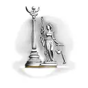 lady justice tattoo design idea