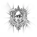 lady justice tattoo design idea