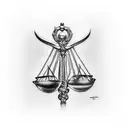 lady justice tattoo design idea