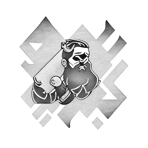 lumberjack axe  tattoo design idea