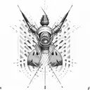 race car with checkered flag and spark plugs tattoo design idea