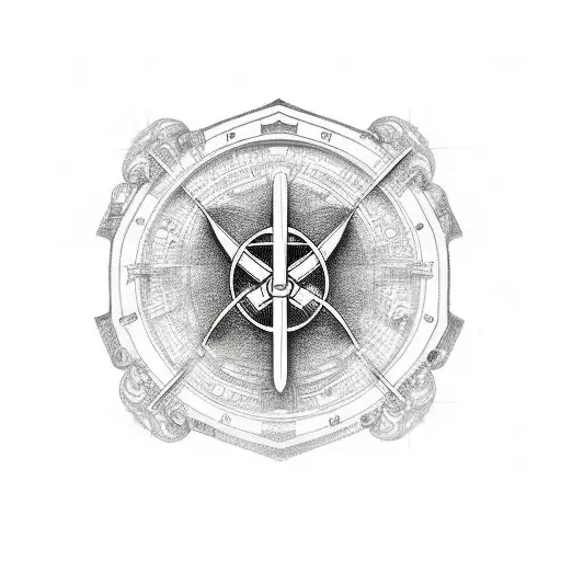 Anime-inspired medical cross symbol tattoo design idea