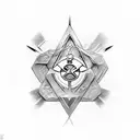 Anime-inspired medical cross symbol tattoo design idea