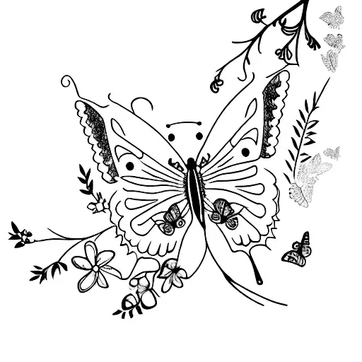 BTS and Butterfly  tattoo design idea
