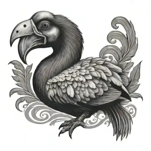 dodo bird tattoo design idea