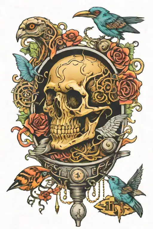 trap soul music tattoo design idea