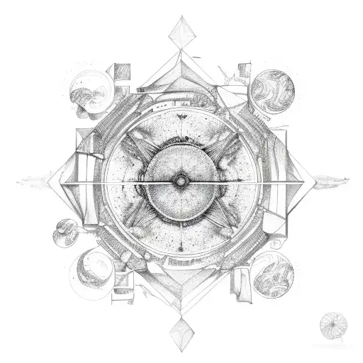 gemini constellation tattoo design idea