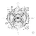 gemini constellation tattoo design idea