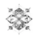 gemini constellation tattoo design idea