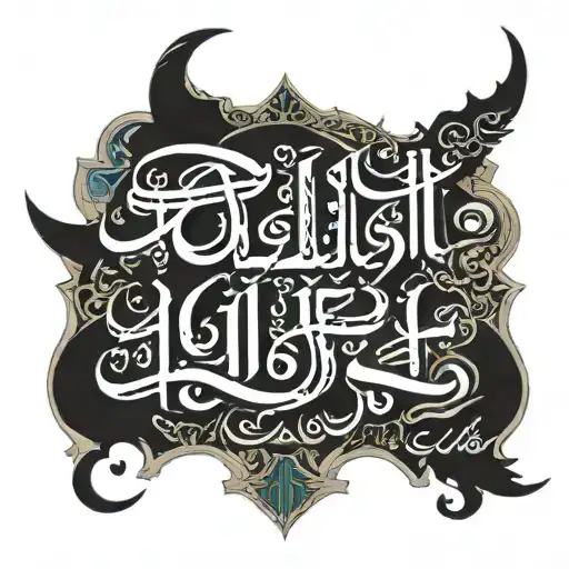 Ali Wali Allah writing tattoo design idea