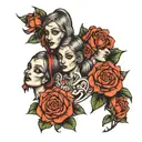 three sisters  tattoo design idea