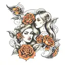 three sisters  tattoo design idea