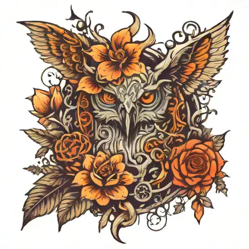 forbidden forest tattoo design idea