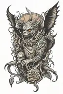 forbidden forest dark creatures tattoo design idea