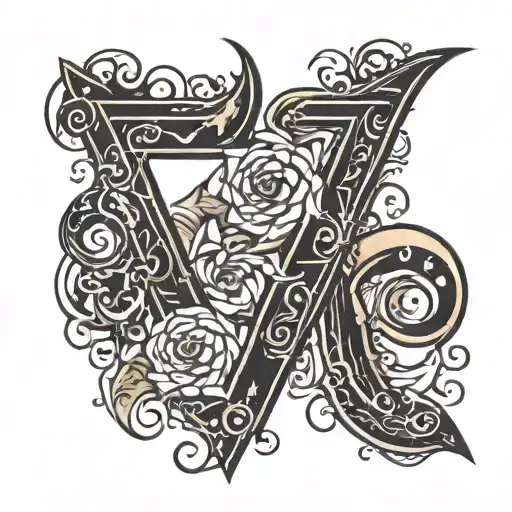 Tamil Letter S and V tattoo design idea