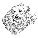 cockapoo  tattoo design idea