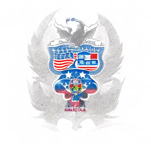 Incorporate the America de Cali logo into a dynamic new-school design tattoo design idea