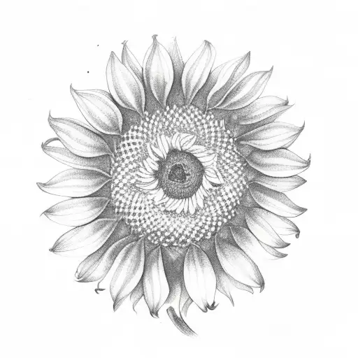 snake hidden in sunflower, daisy, red primrose and tulips tattoo design idea