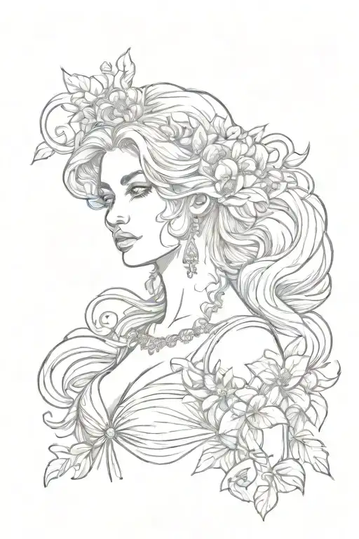 full body Aphrodite realistic sexy girl shoulder tattoo  tattoo design idea