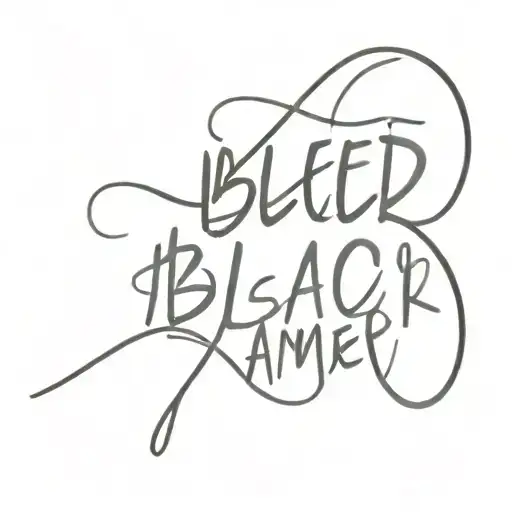 I bleed black and amber in writing  tattoo design idea