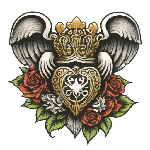 claddagh chest tattoo tattoo design idea