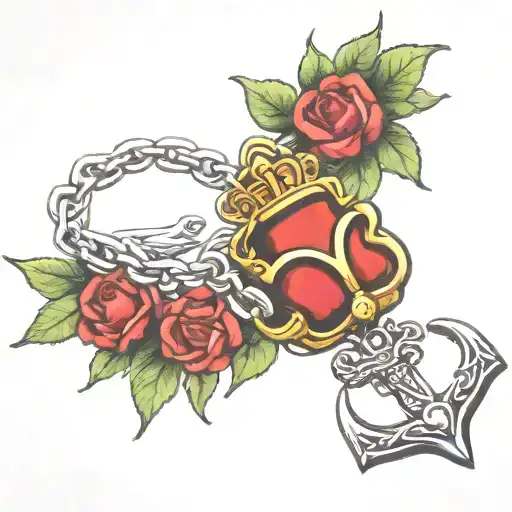 rosary with praying hands, claddagh, Celtic, lily, names, Jesus on cross tattoo design idea