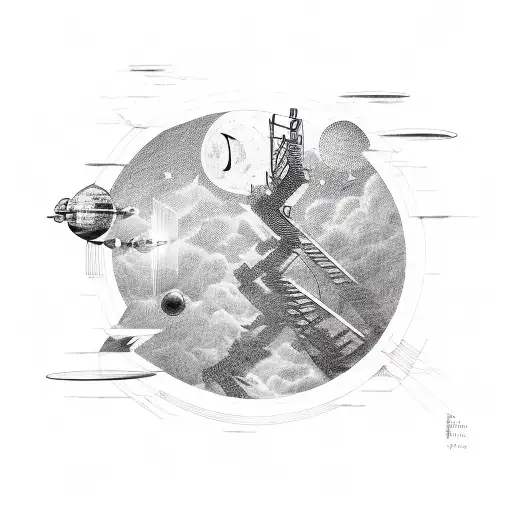 build a ladder to the stars tattoo design idea