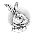 rabbit dressed like eminem tattoo design idea