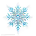 Light blue snowflake became flame on upper side tattoo design idea