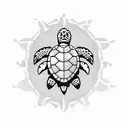 ocean turtle tattoo design idea