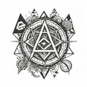 relationship anarchy symbol surrounded tattoo design idea