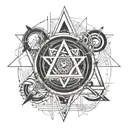relationship anarchy symbol surrounded tattoo design idea