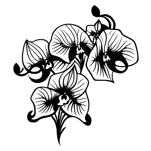 black orchids tattoo design idea