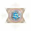 An intricate design featuring a golden Bitcoin coin surrounded by binary code patterns and a QR code linking to a digital wallet, along with a quote about the power of decentralized currency tattoo design idea