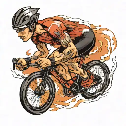 triathlon full shoulder  tattoo design idea