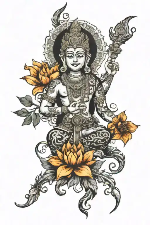karma dharam moksha tattoo design idea