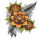 karma dharam moksha tattoo design idea