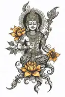 karma dharam moksha tattoo design idea