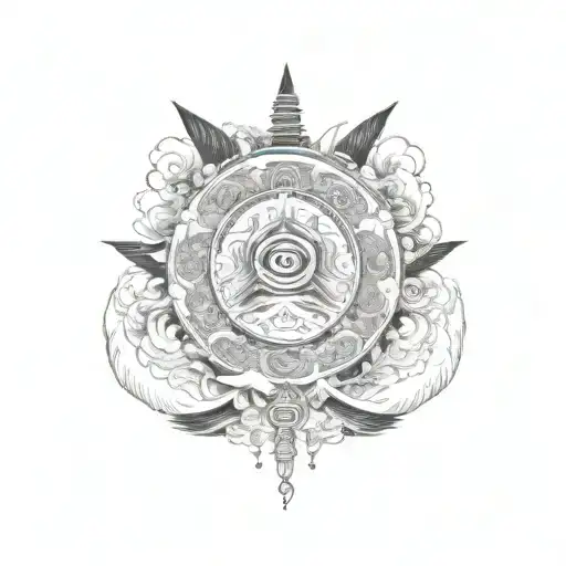 inner peace tattoo design idea