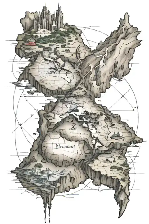 Geography tattoo design idea