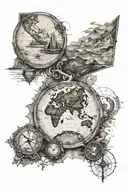 Geography tattoo design idea