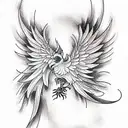 Phoenix tattoo design idea
