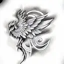 Phoenix tattoo design idea