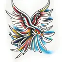 Phoenix tattoo design idea